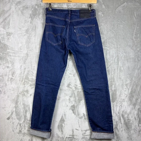 Levi's Made & Crafted Mens 501 Original Selvedge Jeans Big E Dark Wash 28x 34 - Picture 3 of 16